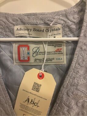 RARE ABC Advisory Board Crystals Men’s L Gray 3D Paisley Jacquard Vest NWT 300$